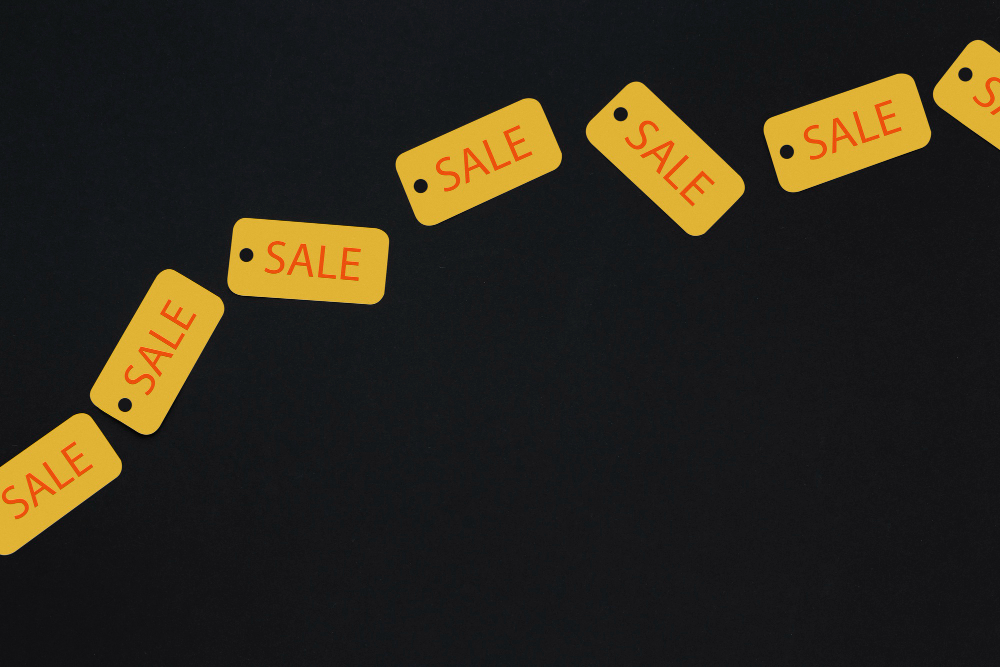 yellow-sale-tags-dark-background